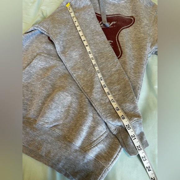 NWOT Miller High Life Graphic logo Grey Hoodie. Small Drawstring Kangaroo Pocket - Picture 5 of 12